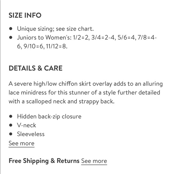 Scallop Lace Bodice High/Low Gown - Picture 6 of 6